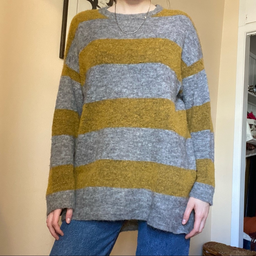 Alpaca striped sweater